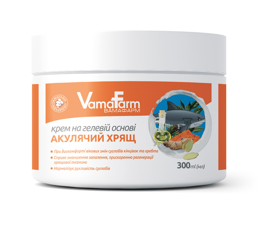 Крем "Акулячий хрящ" на гелевій основі 300мл VamaFarm